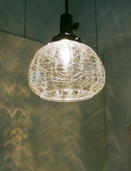 画像2: かぼちゃ型ペンダントライト ヒビクリア (2)