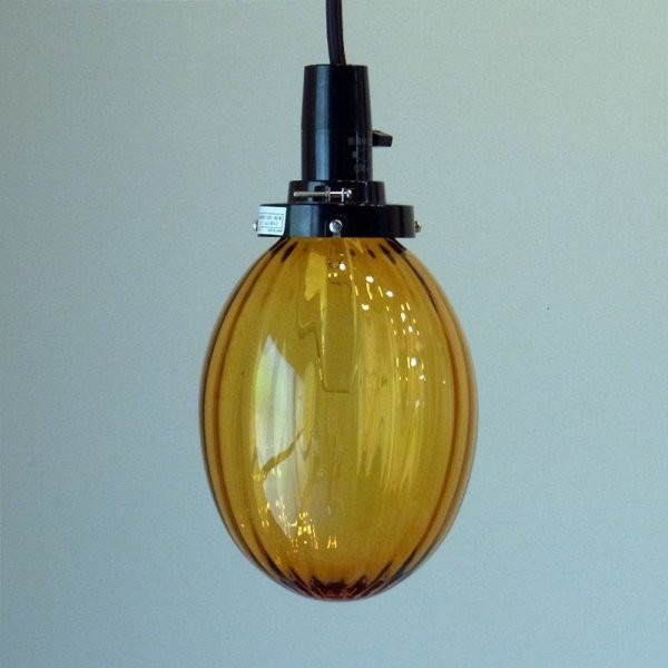 画像5: タマゴ型ペンダントライト　金茶アンバーモール (5)