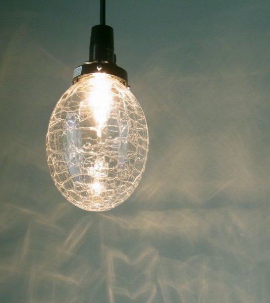 画像4: タマゴ型ペンダントライトヒビクリア (4)