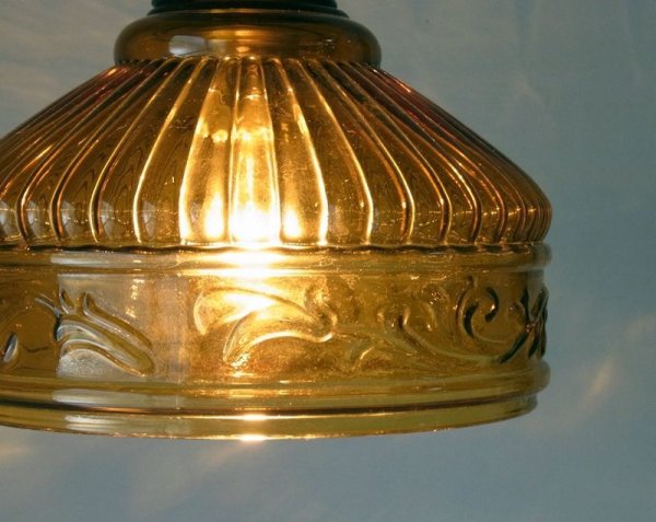 画像2: レトロペンダントライト1002　アンバー (2)