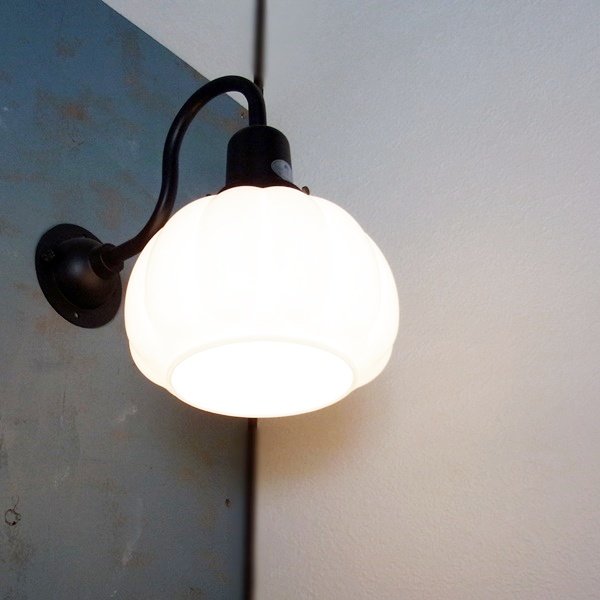 画像3: ブラケットライト かぼちゃ型 乳白K (3)