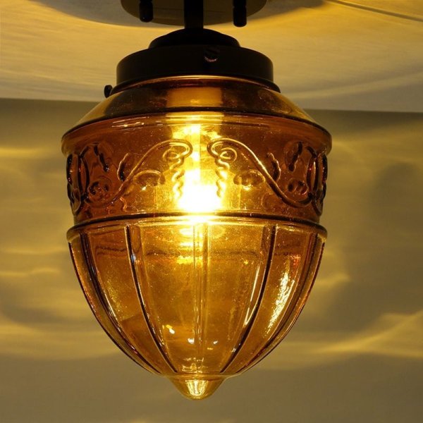 画像3: レトロ 1005 直付型ライト　アンバー (3)