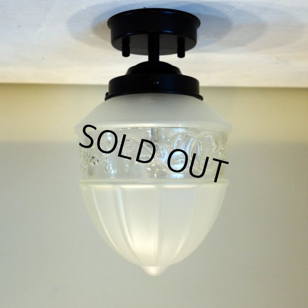 画像4: レトロ 1005 直付型ライト　クリアフロスト (4)