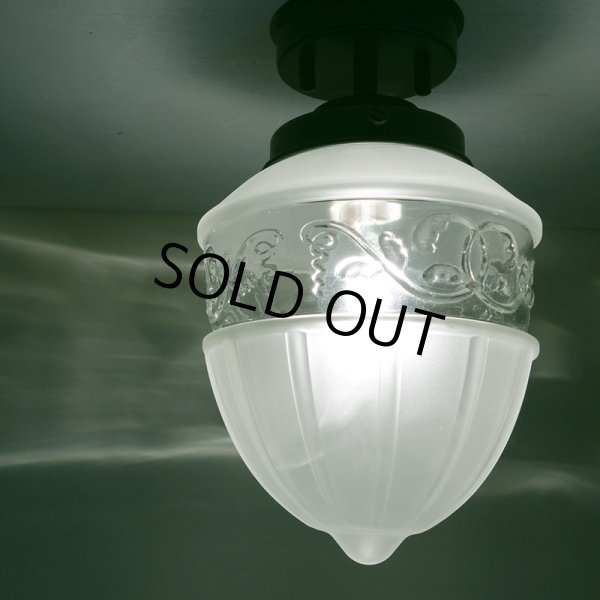 画像2: レトロ 1005 直付型ライト　クリアフロスト (2)