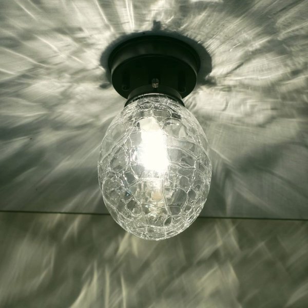 画像3: 直付け型ライト タマゴ型　ヒビクリア (3)