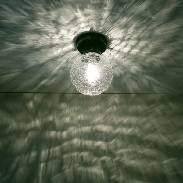 画像2: 直付け型ライト 丸型138　ヒビクリア (2)