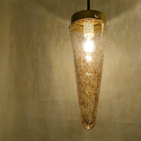 画像3: コーン型　ペンダントライト　泡アンバー (3)