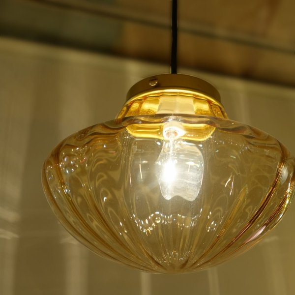 画像4: イチョウ型ペンダントライトアンバーモール (4)