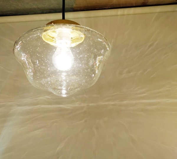 画像2: Aトロ型ペンダントライト　泡クリア (2)
