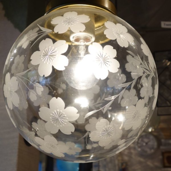 画像4: 限定品　桜切子ペンダントライト200 (4)