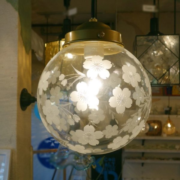 画像5: 限定品　桜切子ペンダントライト200 (5)