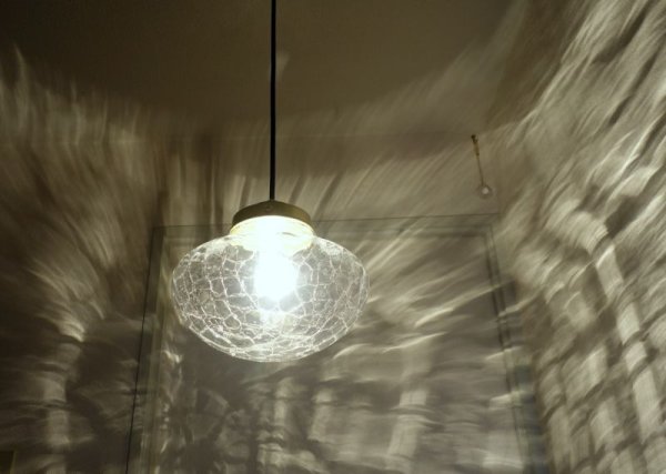 画像3: イチョウ型ペンダントライトヒビクリア (3)