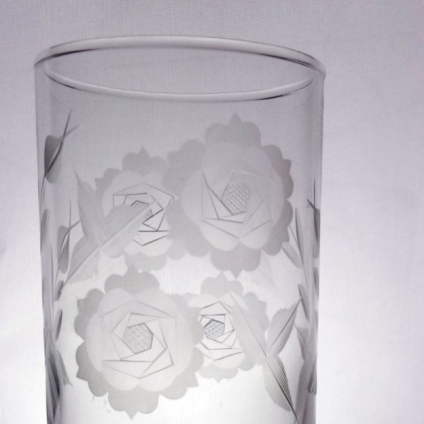 画像4: バラ柄 切子ゴブレット (4)