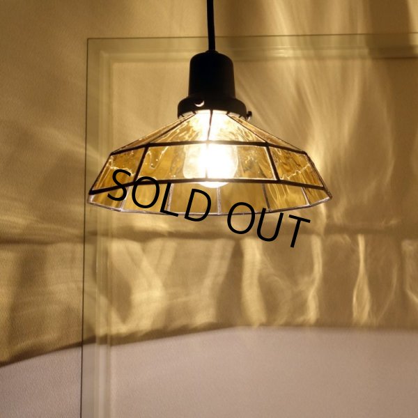 画像3: ステンドグラス　ペンダントライト　マッシュルーム アンバー (3)