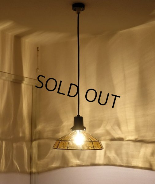 画像8: ステンドグラス　ペンダントライト　マッシュルーム アンバー (8)