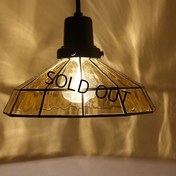 画像5: ステンドグラス　ペンダントライト　マッシュルーム アンバー (5)