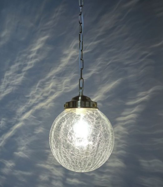 画像3: チェーン吊金色器具　丸型200ペンダントライト　ヒビクリア (3)