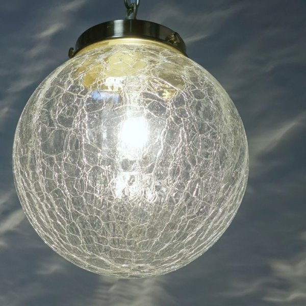 画像5: チェーン吊金色器具　丸型200ペンダントライト　ヒビクリア (5)