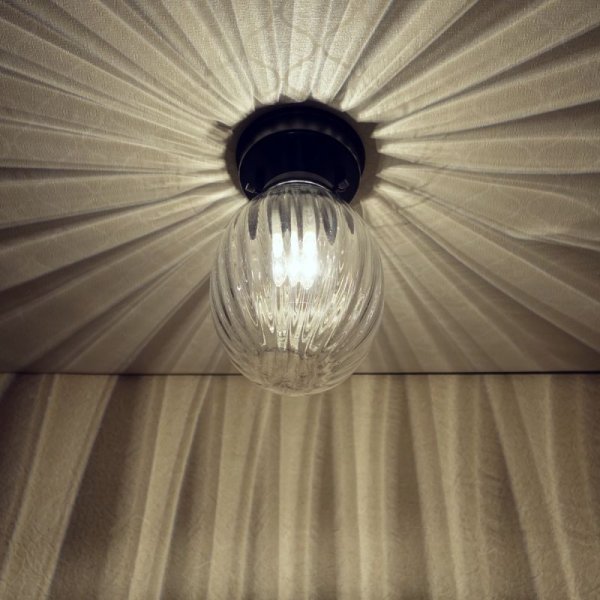 画像2: 直付け型ライト タマゴ型　クリアモール (2)