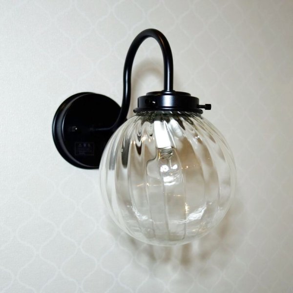 画像5: 丸型 ブラケットライト 138mm クリアモール (5)