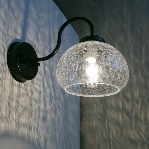 画像5: ボンボリ型 ブラケットライト クリアヒビ (5)