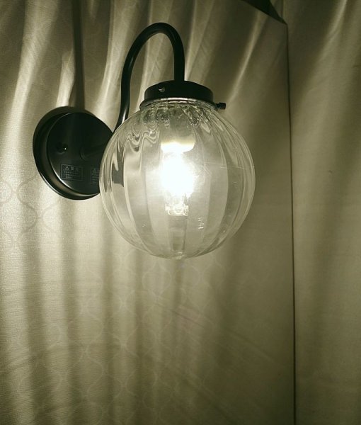 画像2: 丸型 ブラケットライト 138mm クリアモール (2)