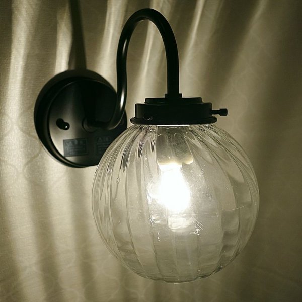 画像3: 丸型 ブラケットライト 138mm クリアモール (3)