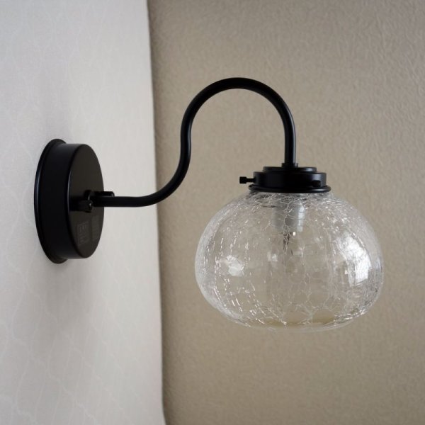 画像8: ボンボリ型 ブラケットライト クリアヒビ (8)