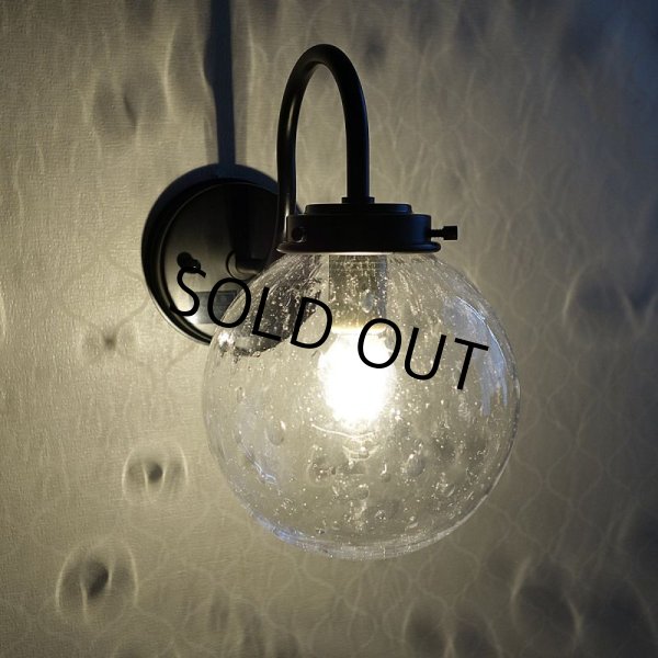 画像1: 丸型　ブラケットライト　138mm 泡クリア (1)