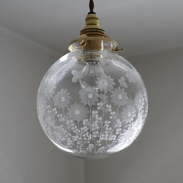 画像6: ポンポン花切子138ペンダントライト　クリア (6)