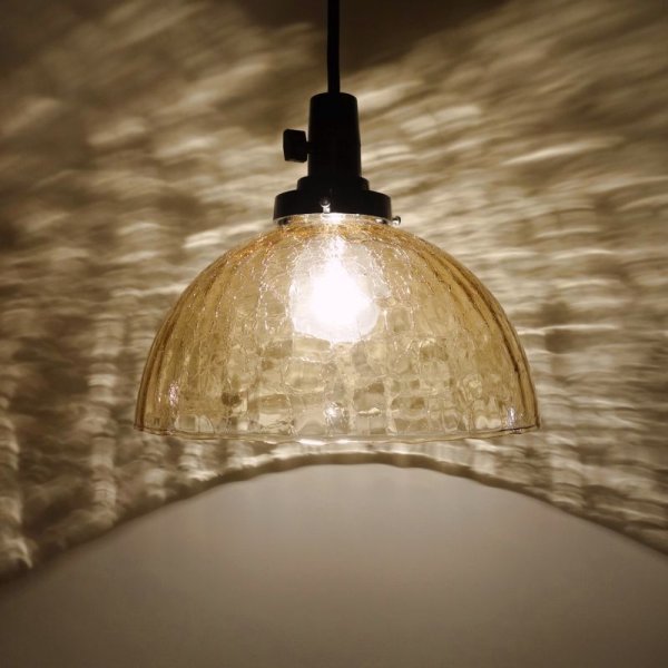 画像4: オワン型ペンダントライト2001　アンバーヒビK (4)