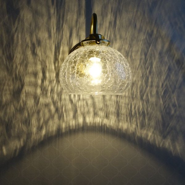 画像9: ボンボリ型 ブラケットライト クリアヒビ (9)