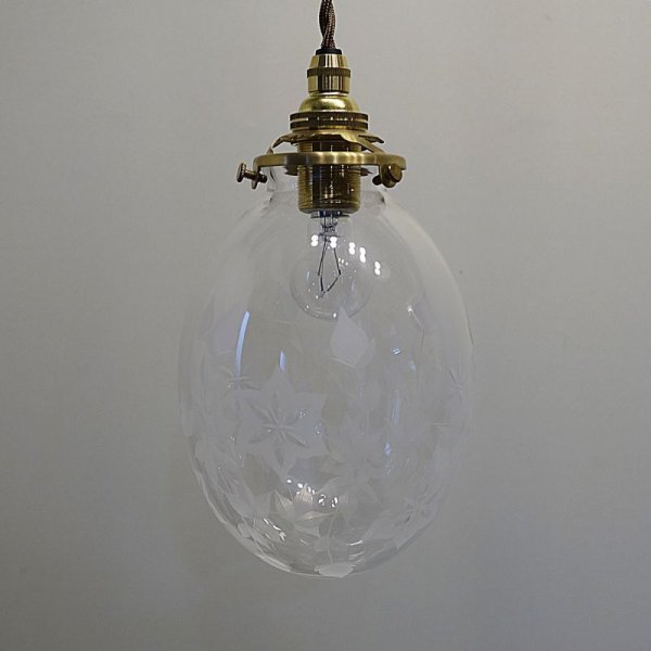 画像7: キキョウ切子タマゴ型ペンダントライト  (7)