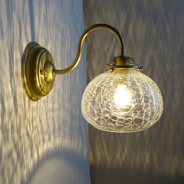 画像3: ボンボリ型 ブラケットライト クリアヒビ (3)