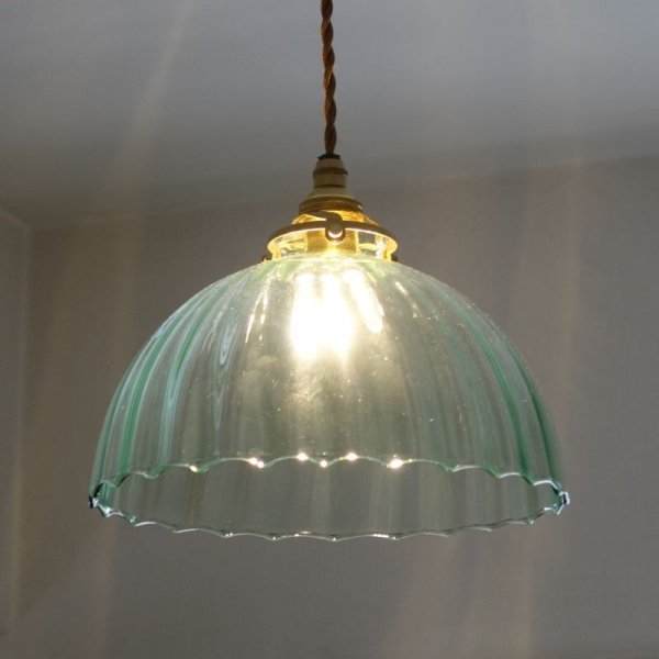 画像2: オワン型ペンダントライト2001 グリーンモール (2)