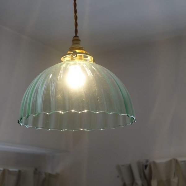 画像5: オワン型ペンダントライト2001 グリーンモール (5)