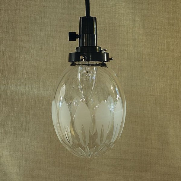 画像5: カラー柄切子タマゴ型ペンダントライトC (5)