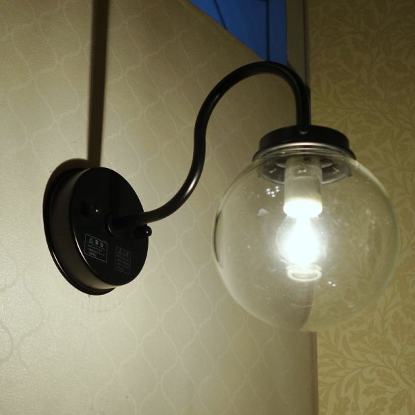 画像2: 丸型 ブラケットライト 138mm クリア (2)