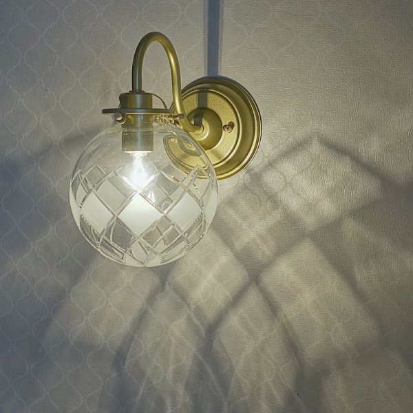 画像11: 矢来切子 138mm ブラケットライト (11)