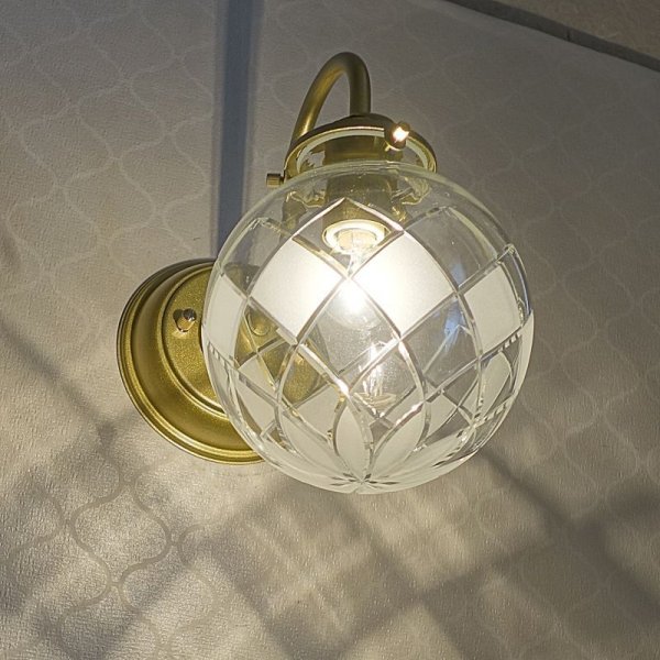 画像9: 矢来切子 138mm ブラケットライト (9)