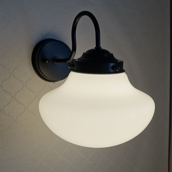 画像2: イチョウ型 ブラケットライト 乳白 (2)