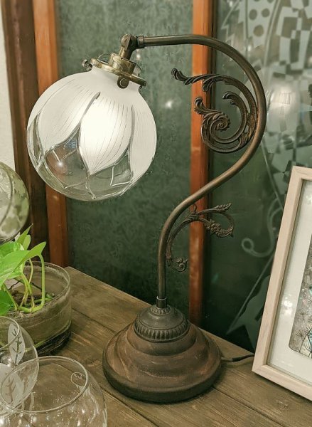 画像2: ハス切子 丸型138スタンドライトG クリア (2)