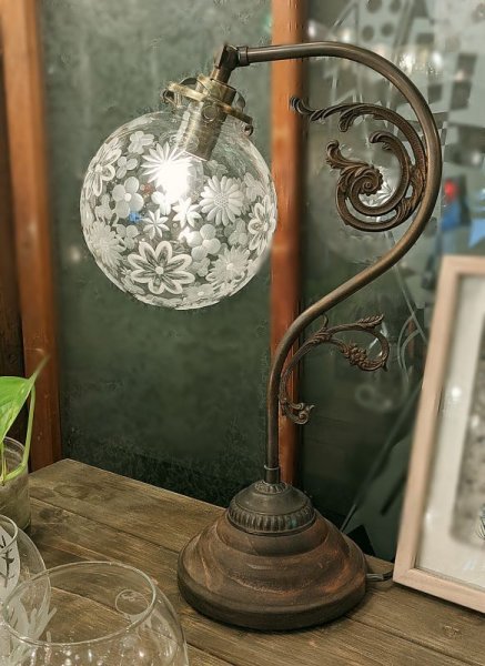 画像3: 限定品 全花切子 丸型138スタンドライトG クリア (3)