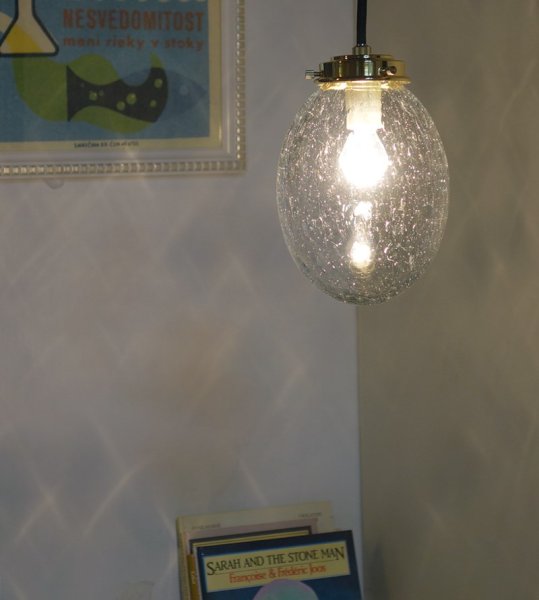 画像6: タマゴ型ペンダントライト　泡ブルー (6)