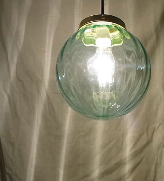 画像2: 丸型ペンダントライト200グリーンモール (2)
