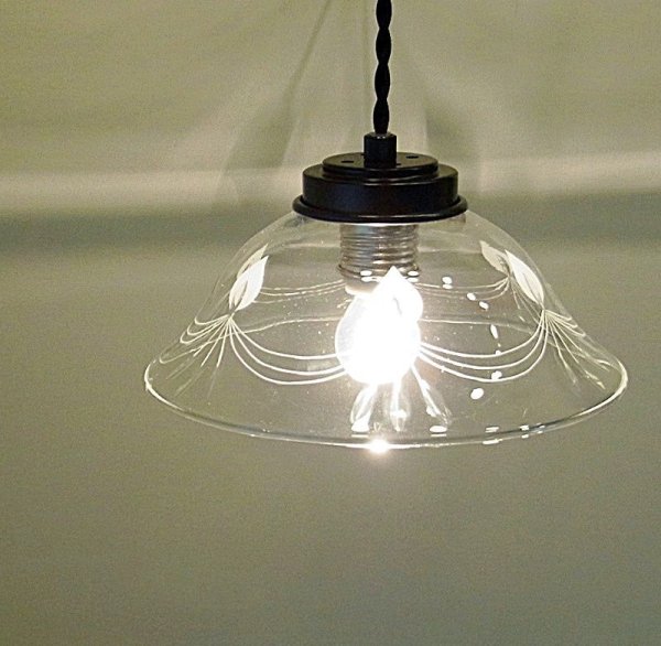 画像8: キャンドル切子Bペンダントライト9906　クリア (8)