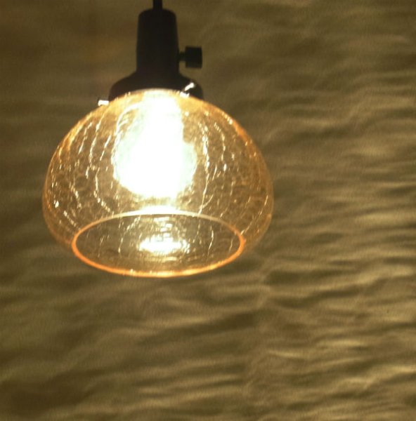 画像6: ボンボリ型　ペンダントライト　アンバーヒビ (6)