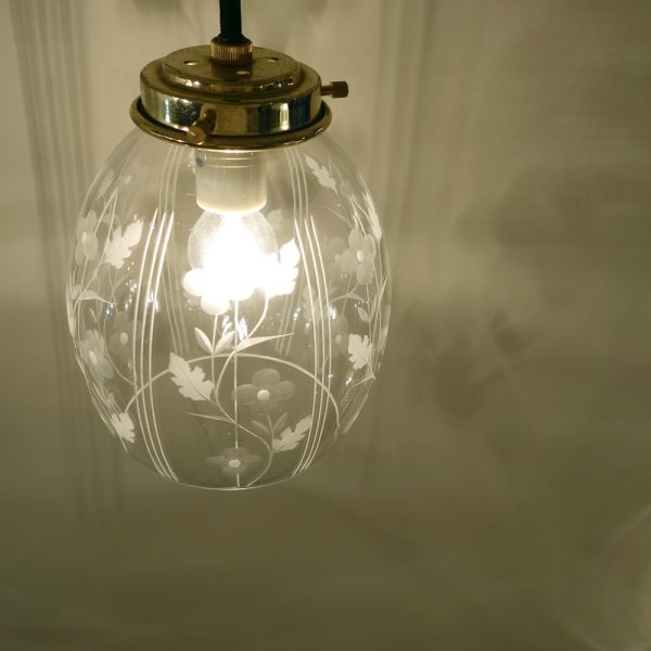 画像9: 花切子ナツメ型ペンダントライト クリアk (9)