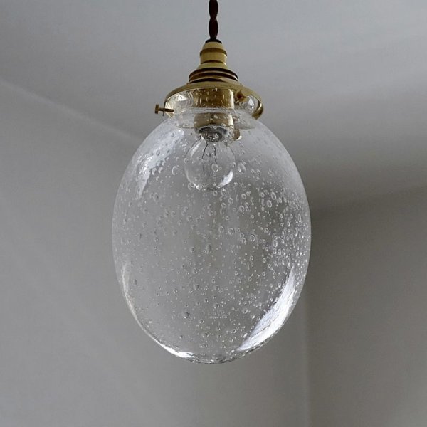 画像12: タマゴ型ペンダントライト 泡クリア (12)
