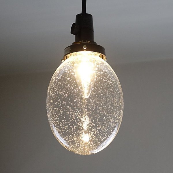 画像6: タマゴ型ペンダントライト 泡クリア (6)